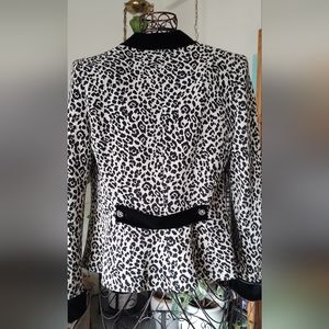 Giorgio Armani Gorgeous Leopard Print Blazer Armani Collezioni Italy Size 10